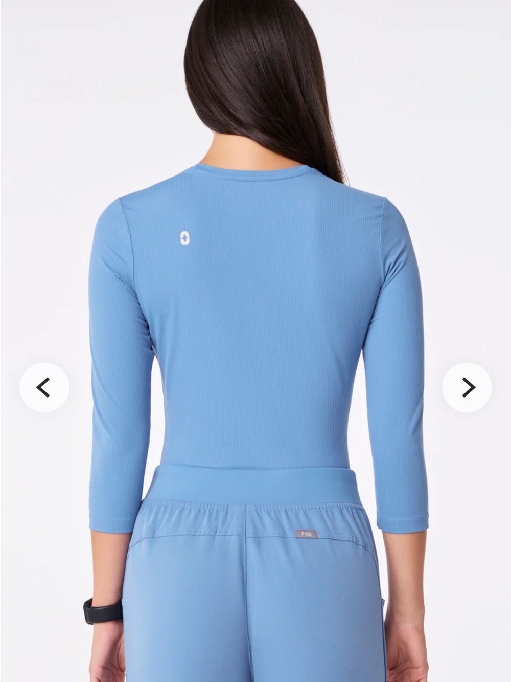 NWOT Figs Palmer Ribbed 3/4 Sleeve Underscrub